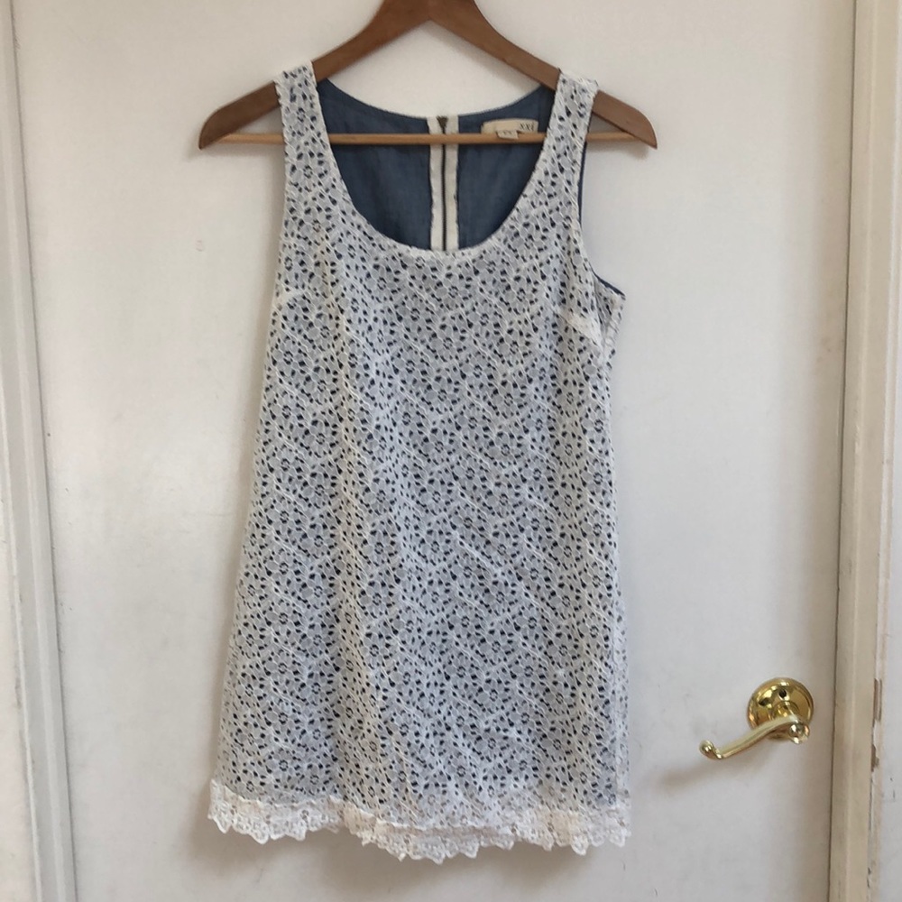 Summer crochet chambray dress